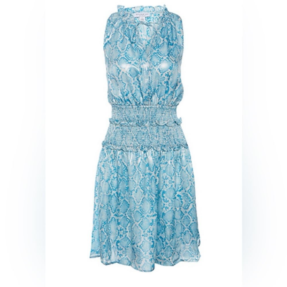 Current Air Light Blue Patterned Midi Dress